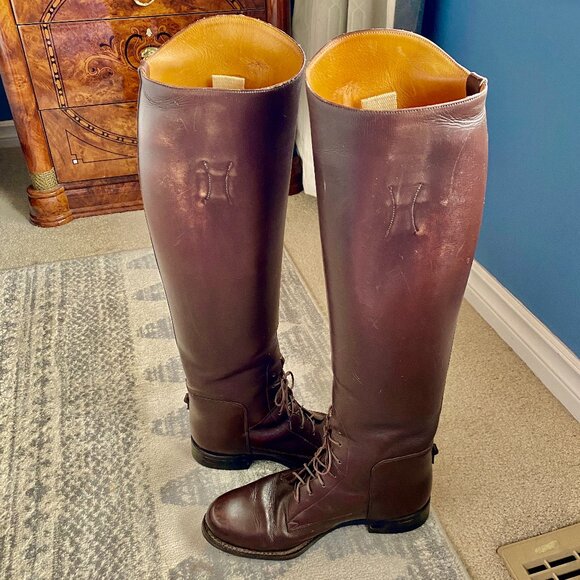 Dehner Blucher Field Equestrian Boots in Tan Calfskin - Picture 8 of 13